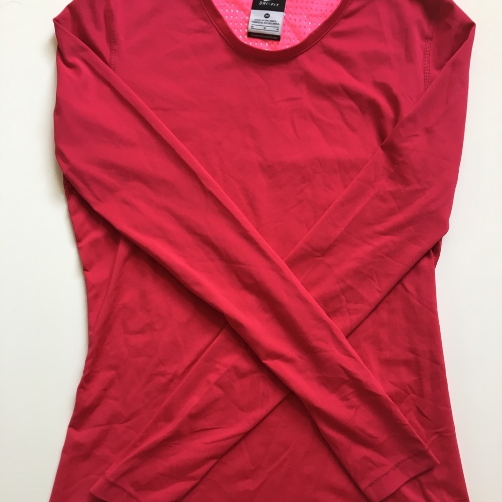 Nike pink long sleeve shirt